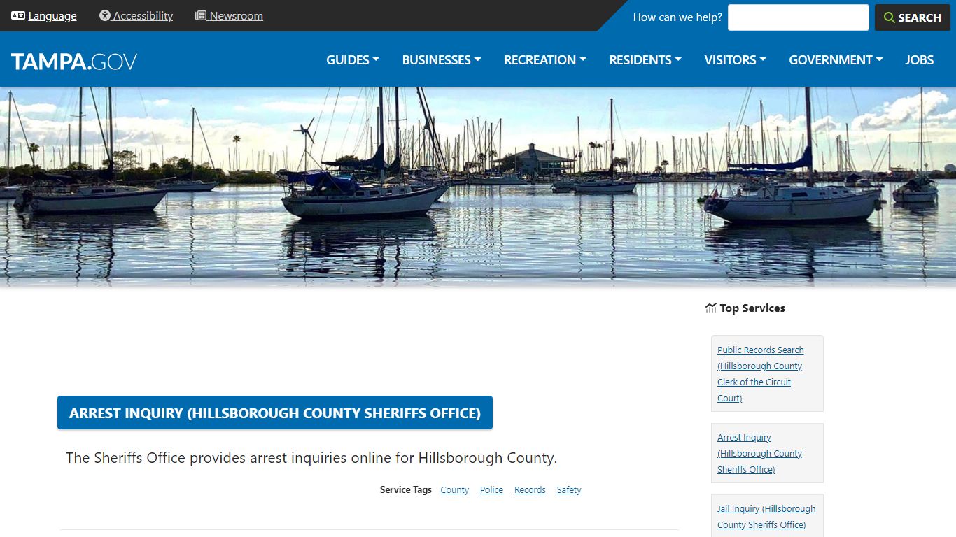 Arrest Inquiry (Hillsborough County Sheriffs Office)